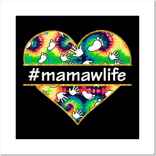 Hippie Heart Mamaw Life Posters and Art